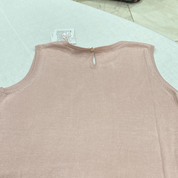 SILK LORE BY BETH TERRELL 100% pure silk light pink sleeveless knit top size L - Picture 11 of 12